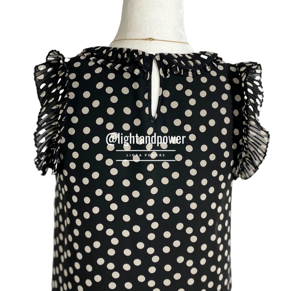 Max Studio Black Polk Dot Dress XS EUC - Picture 4 of 10